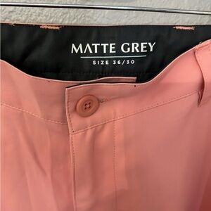 Matte Grey Men's Chinos in Pink